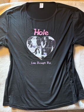Hole "Live Through This" Black Graphic Tee
